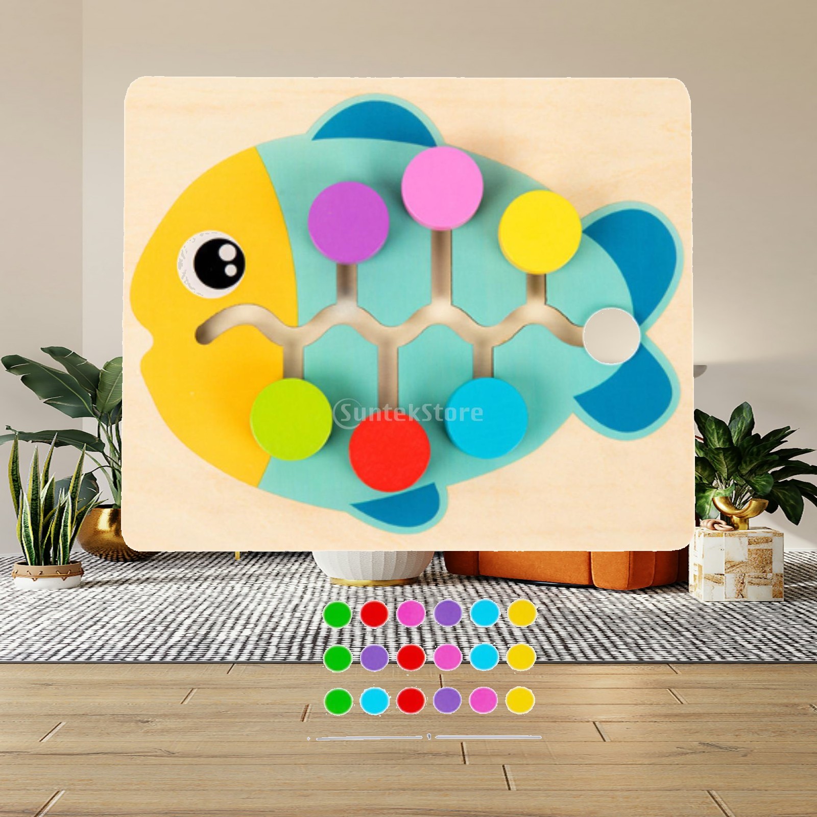 Strategy Board Game - Drewniane puzzle z przesuwanymi elementami do