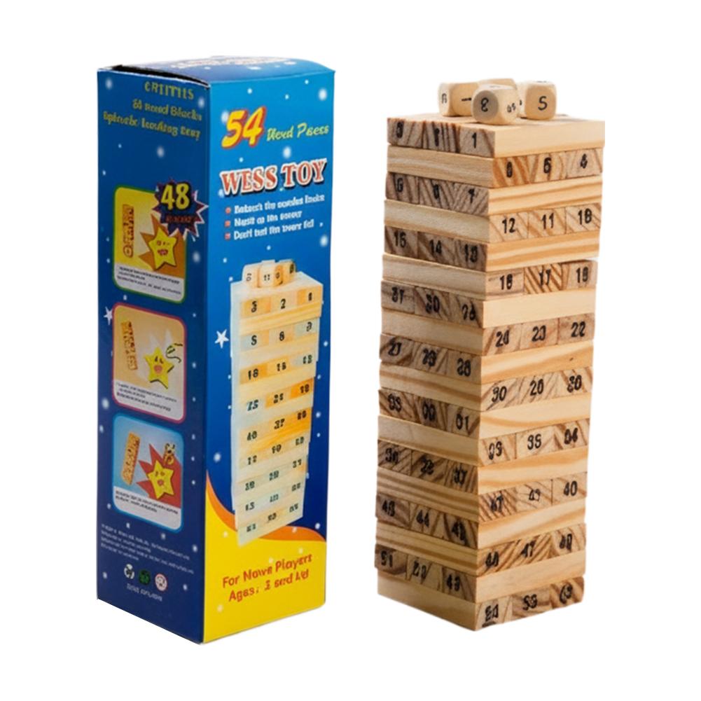 Board Game Monopoli - Małe drewniane klocki konstrukcyjne dla dzieci,