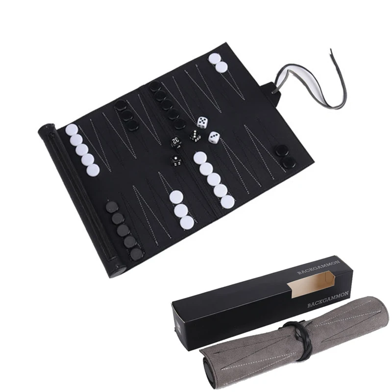 Board Game Zenith - Zwijane zestawy Backgammon Przenośny podróżny zestaw