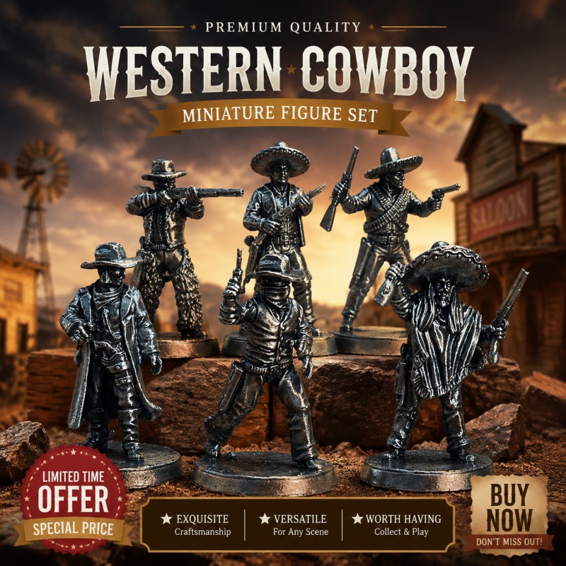 Miniaturowe figurki kowbojów z – Board Game Movie recenzja i cena